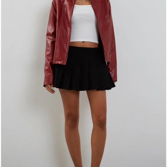 Motel Rocks Red Leather Jacket - Picture 2 of 3